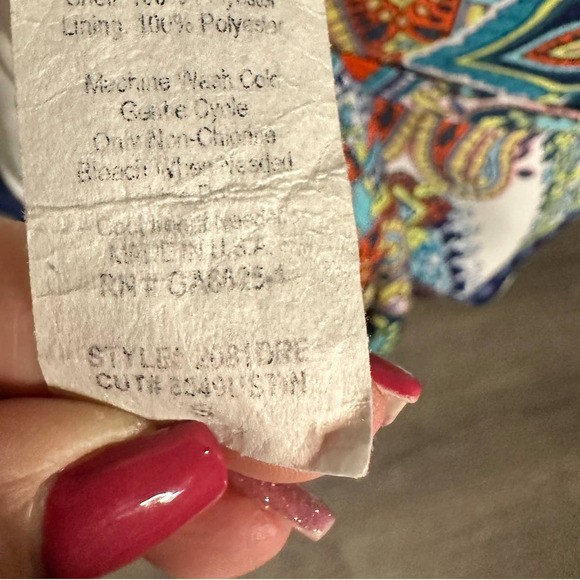 RENEE C Sleeveless Shirt Dress Geometric Print Dress Size Small - Picture 8 of 9